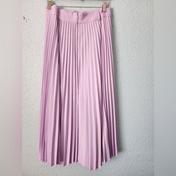 Ann Taylor Purple Midi Pleated Skirt - Picture 5 of 12